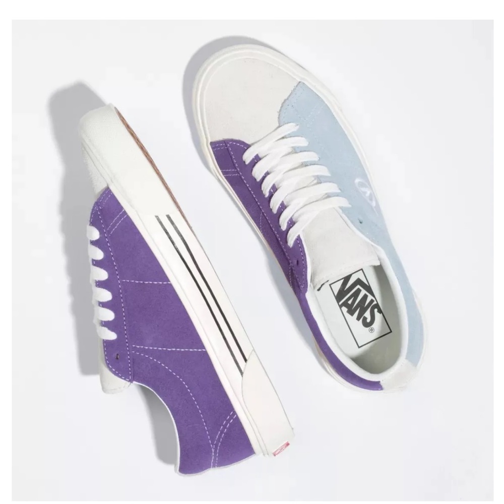 Vans off the wall Purple & Blue suede; only worn once 8 sneakers tennis shoes